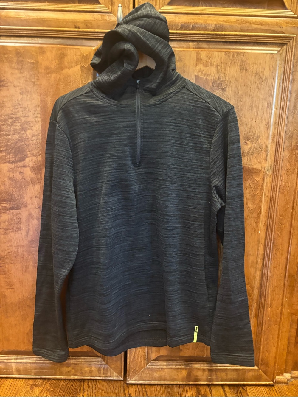 RBX Black Heather Quarter-Zip Performance Hoodie